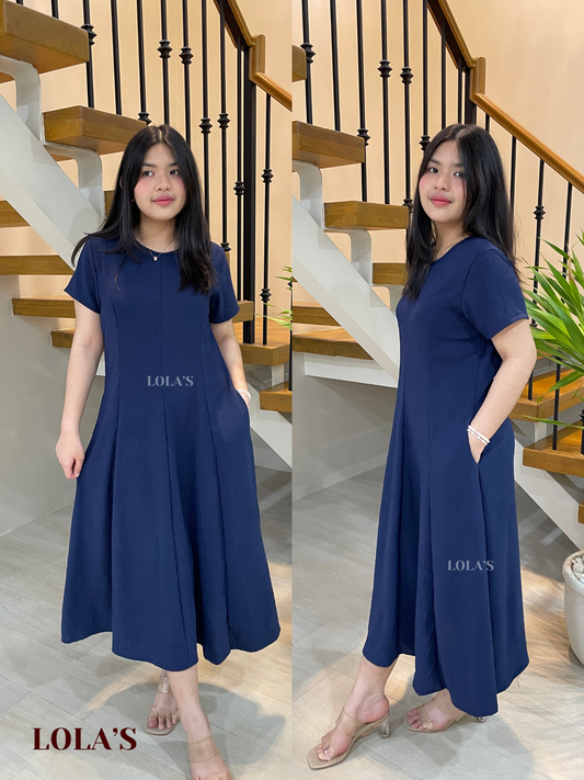 Kathleen Dress (Navy Blue)