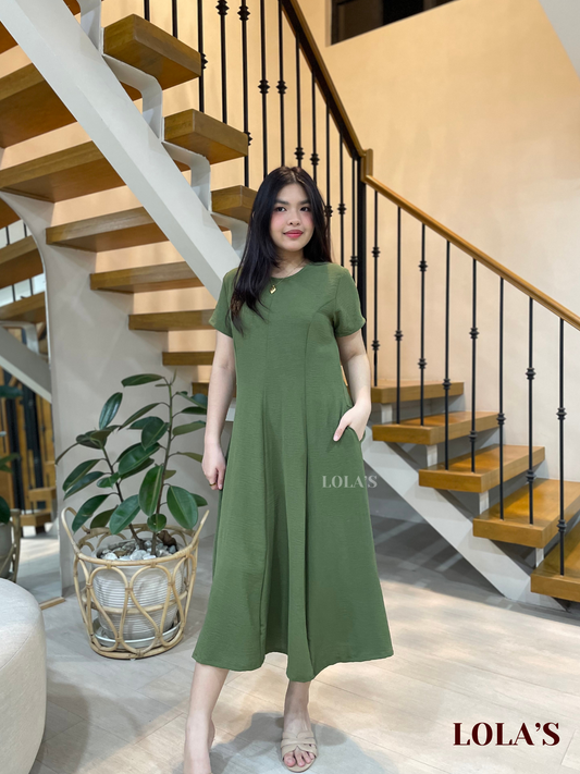 Kathleen Dress (Army Green)