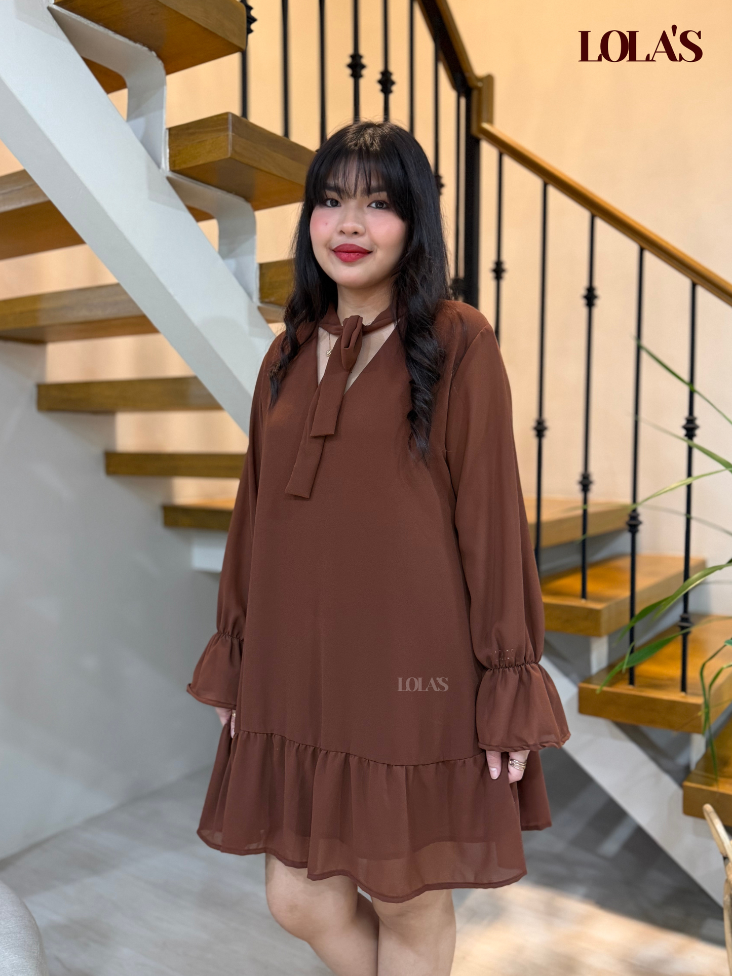 Daph Dress (Chocolate Brown)