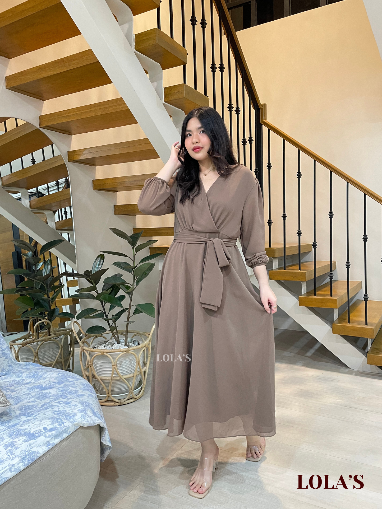 Paula Dress (Taupe)