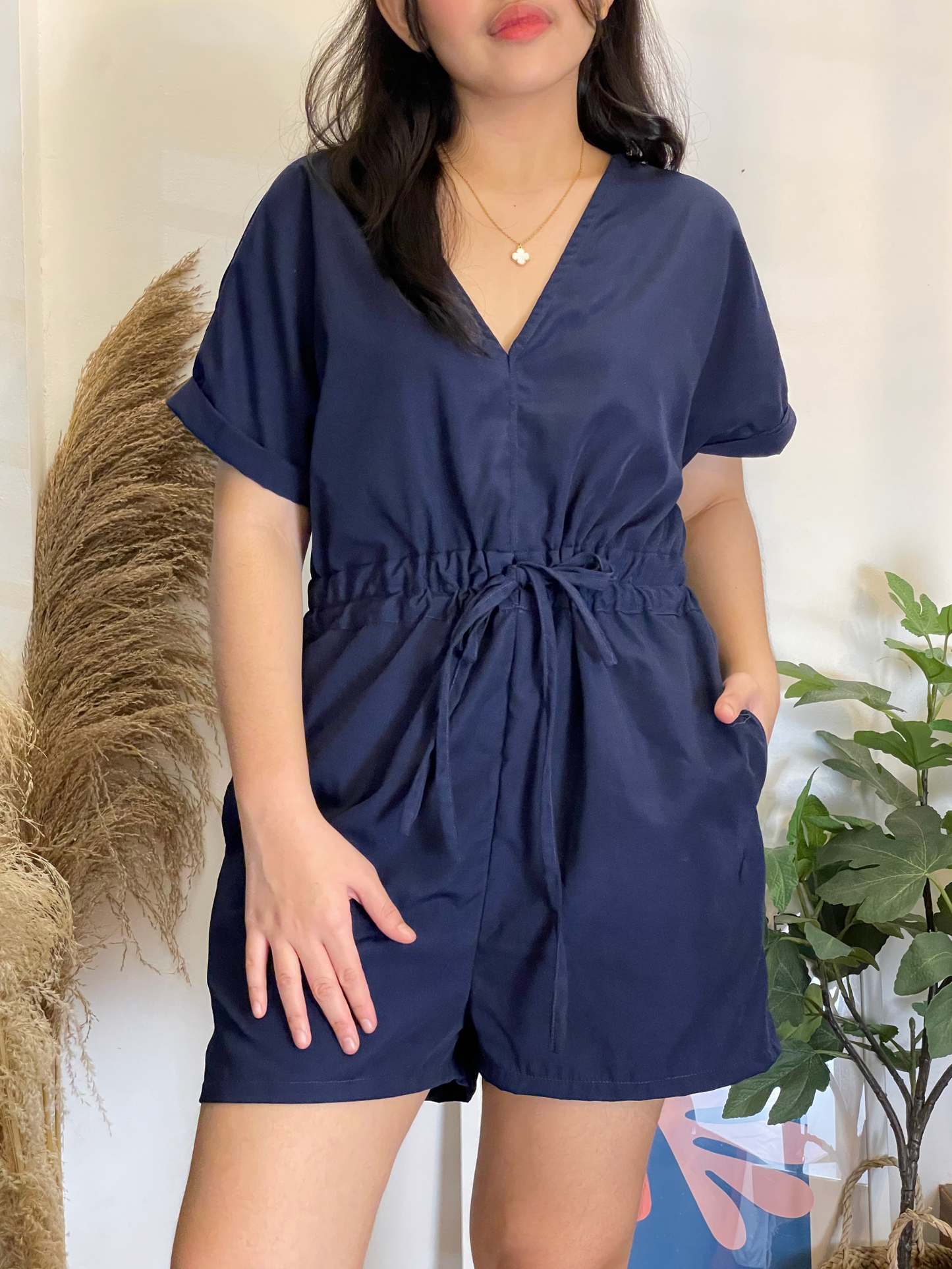 Chinnie Romper (Navy Blue)