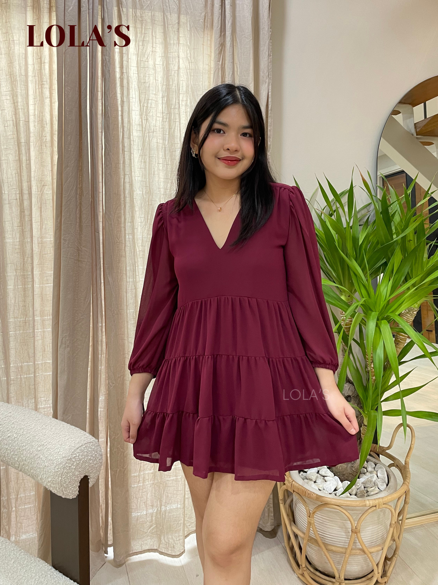 Monina Dress (Wine)