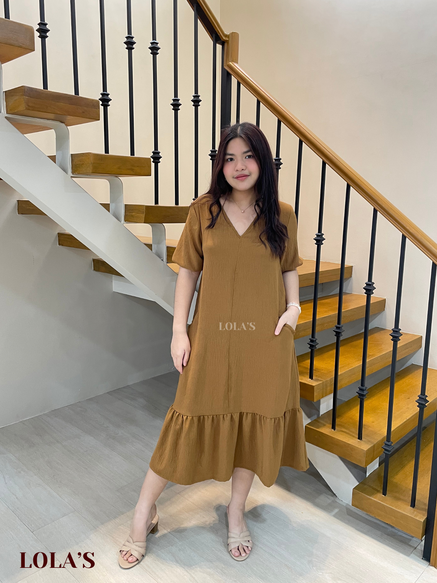 Priscilla Dress (Brown)