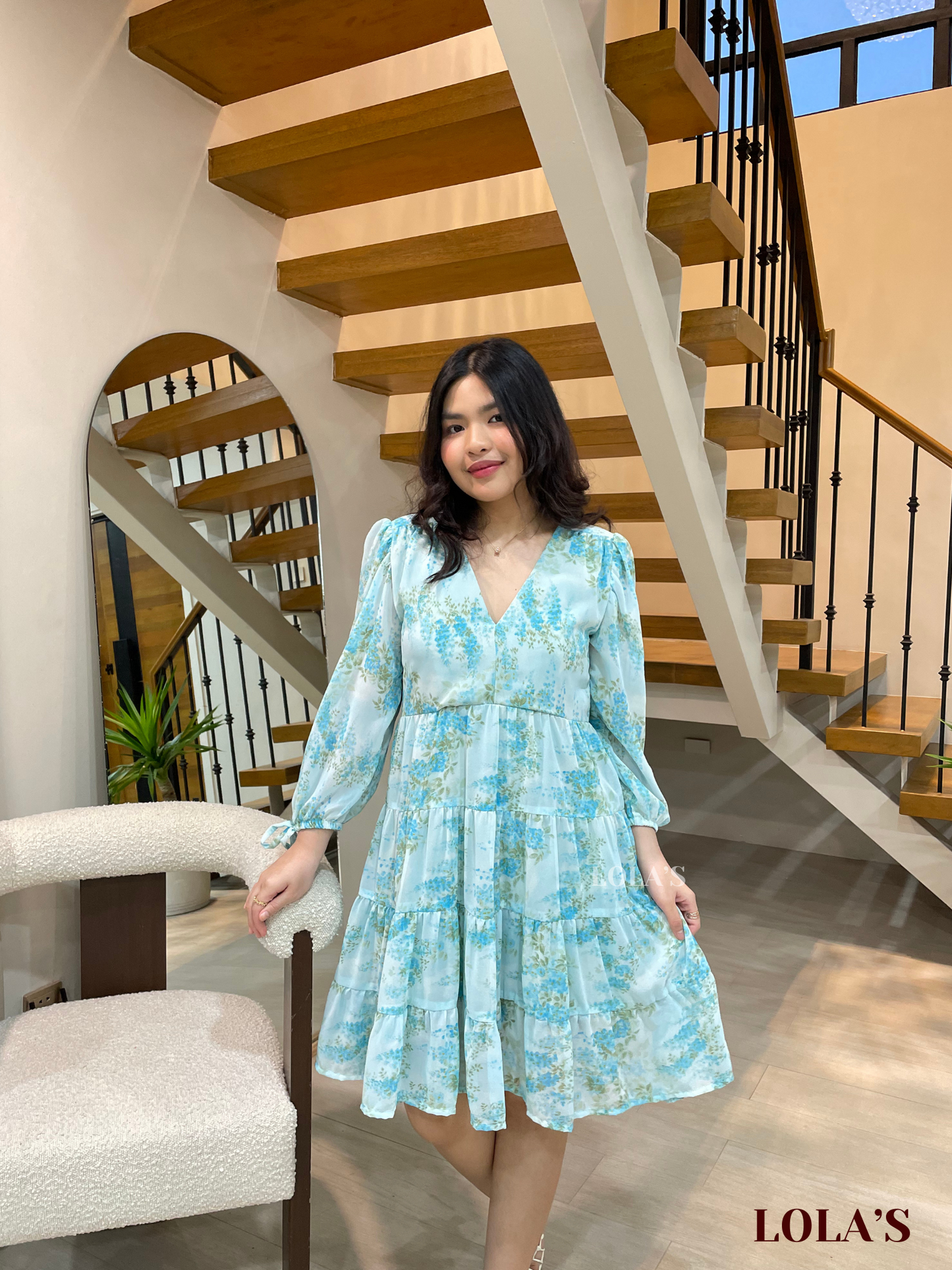 Diana Dress (Blue Hydrangea)