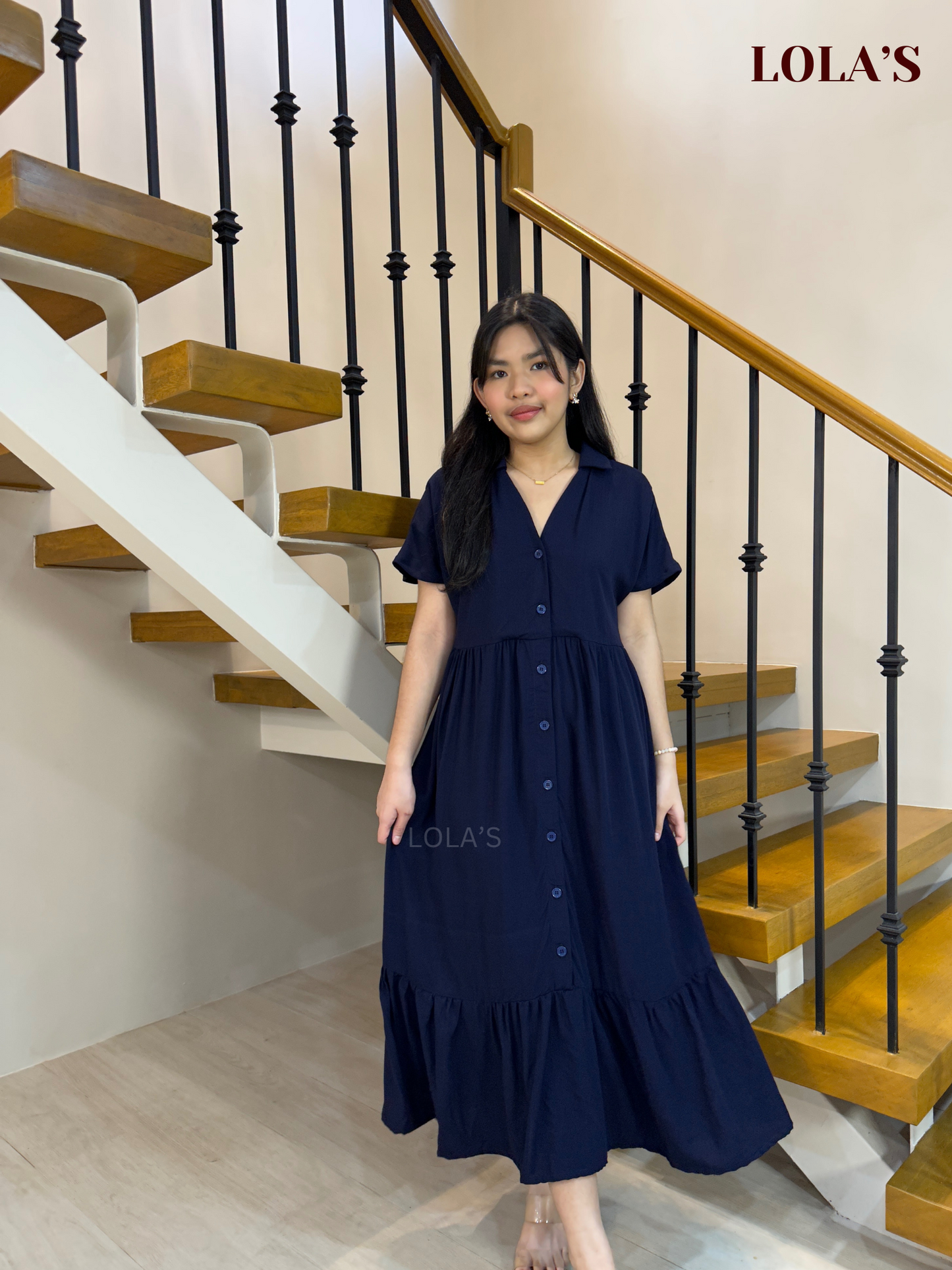 Regine Dress (Navy Blue)