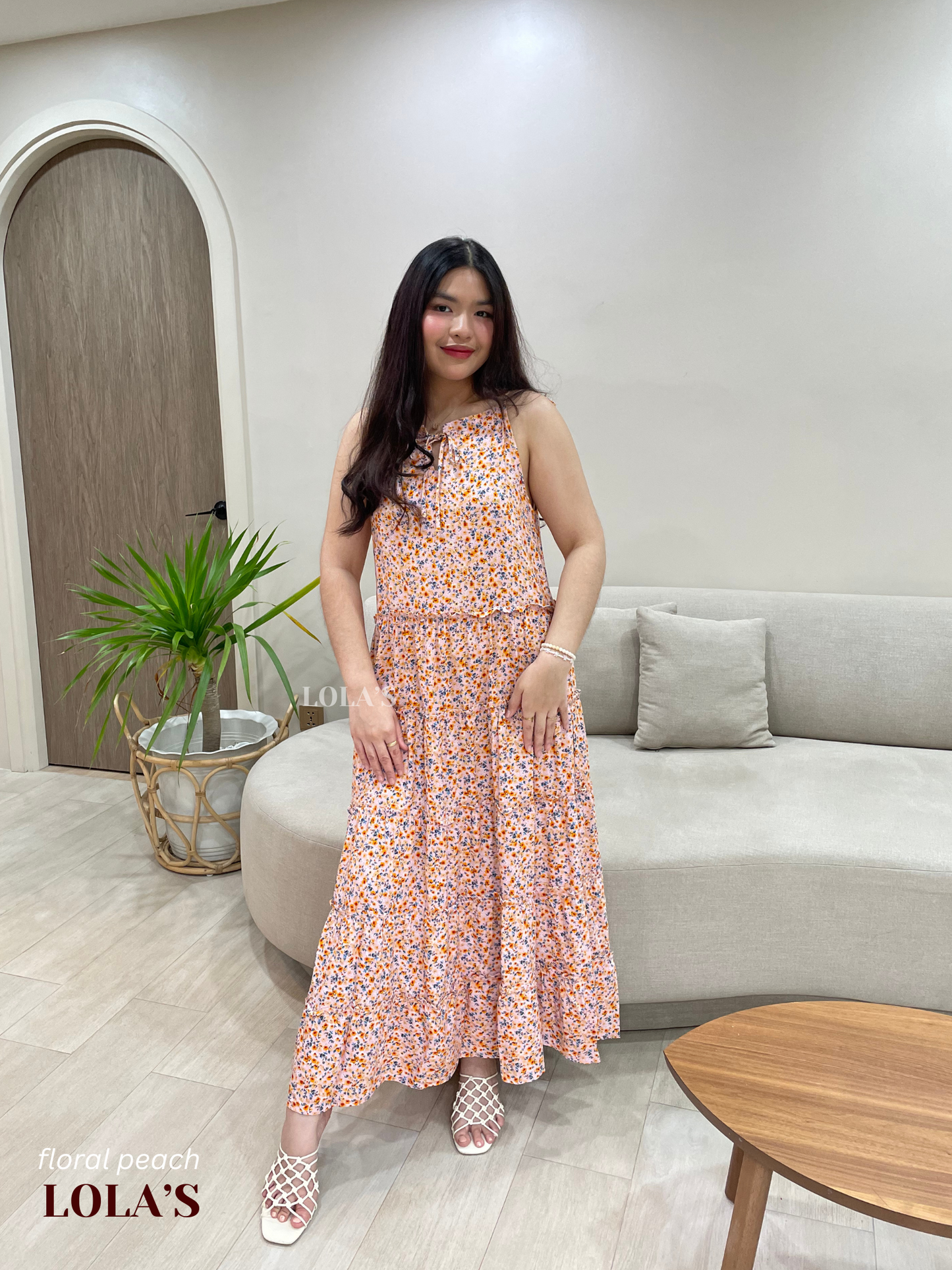 Gigi Dress (Floral Peach)