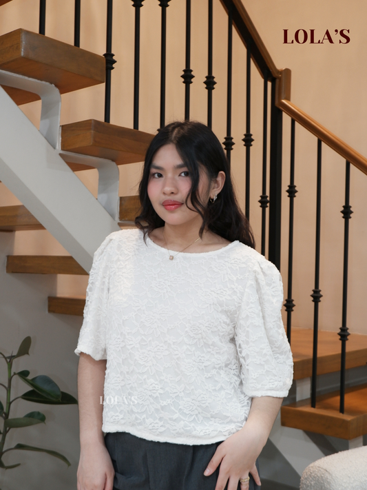 Vivian Top (White Primrose Lace)