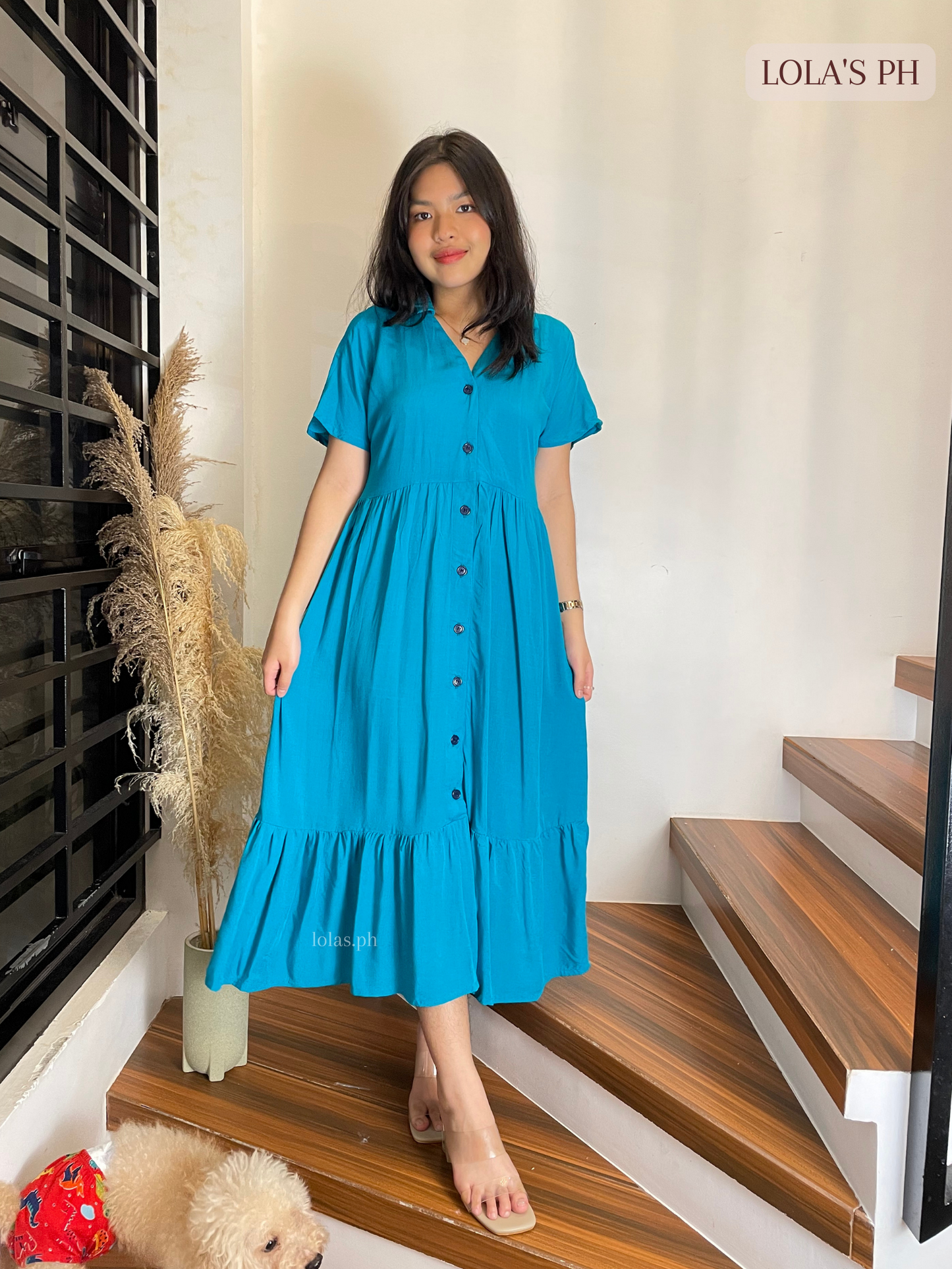 Regine Dress (Aqua)