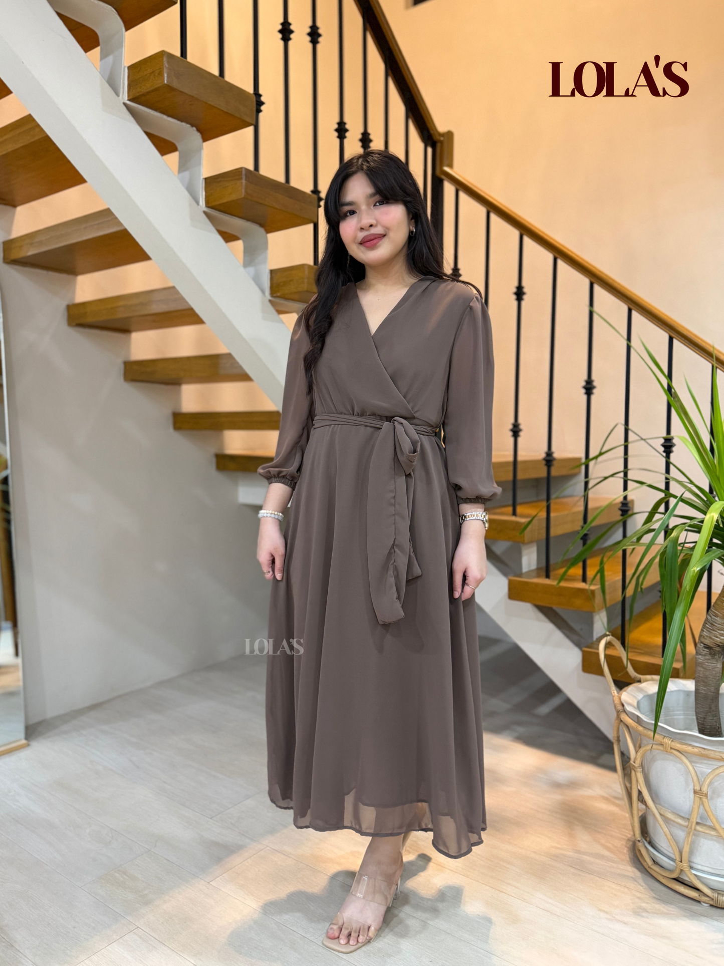 Paula Dress (Taupe)