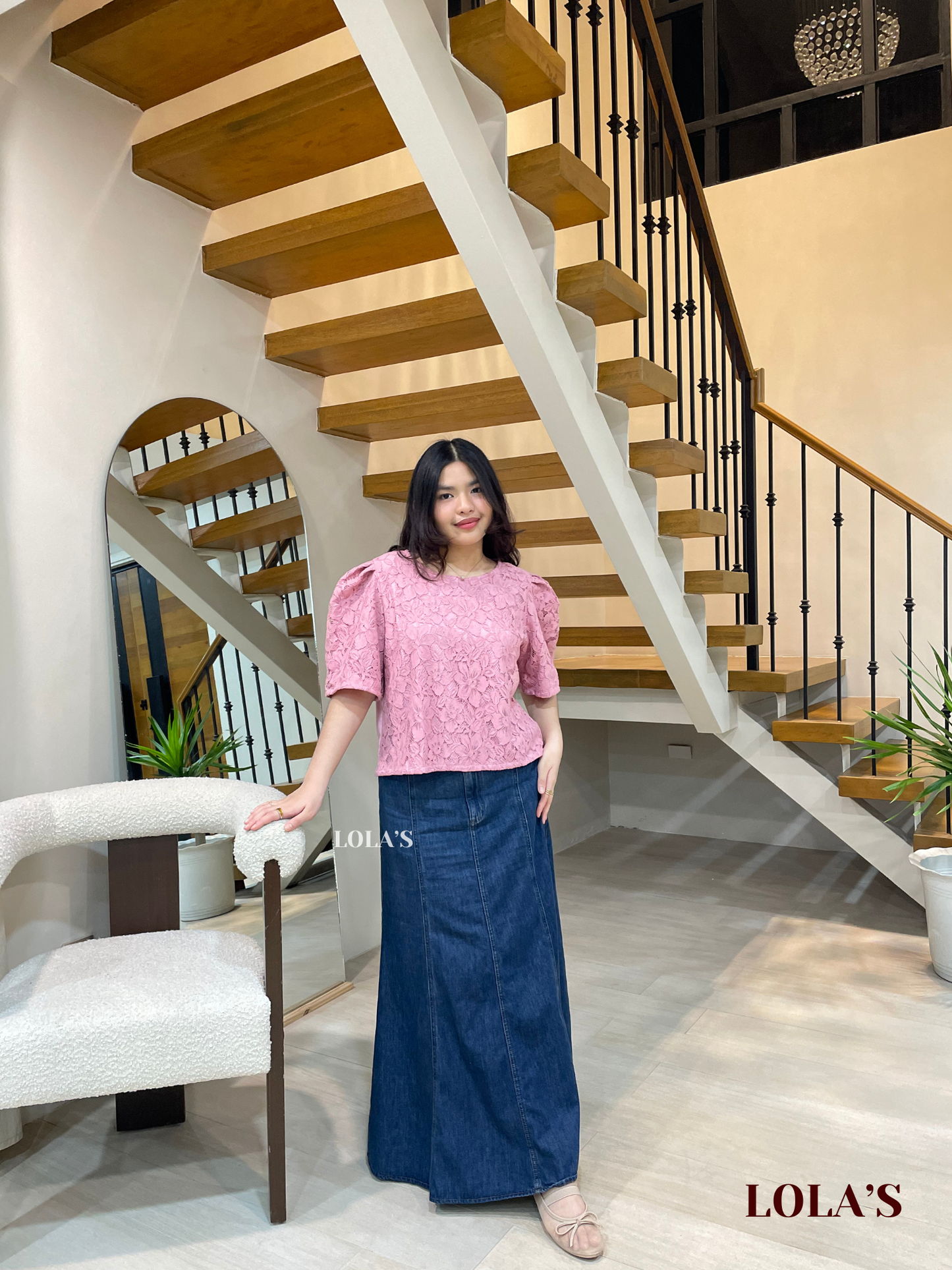 Vivian Top (Old Rose Lace)