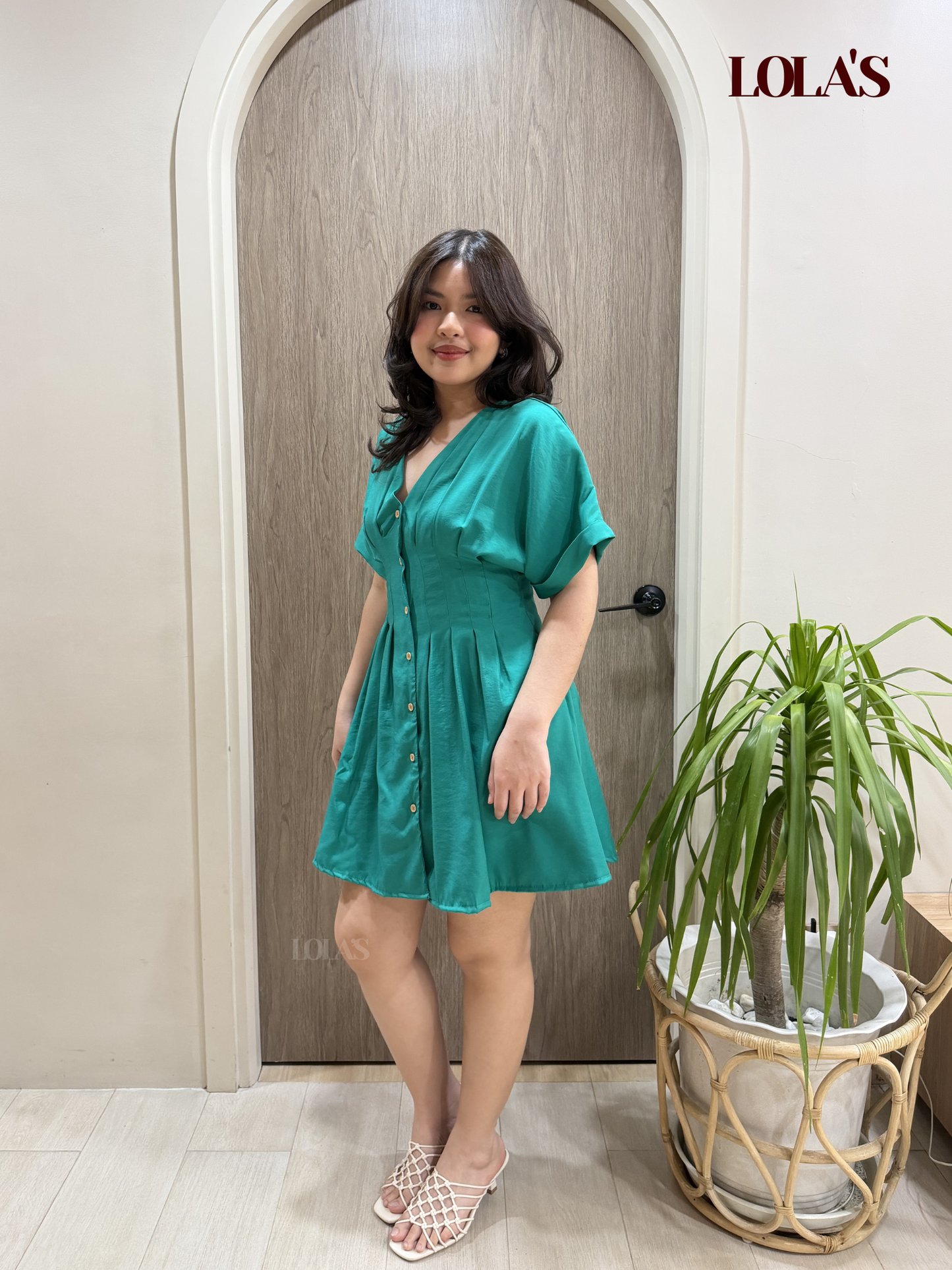 Felicia Dress (Aqua Green)
