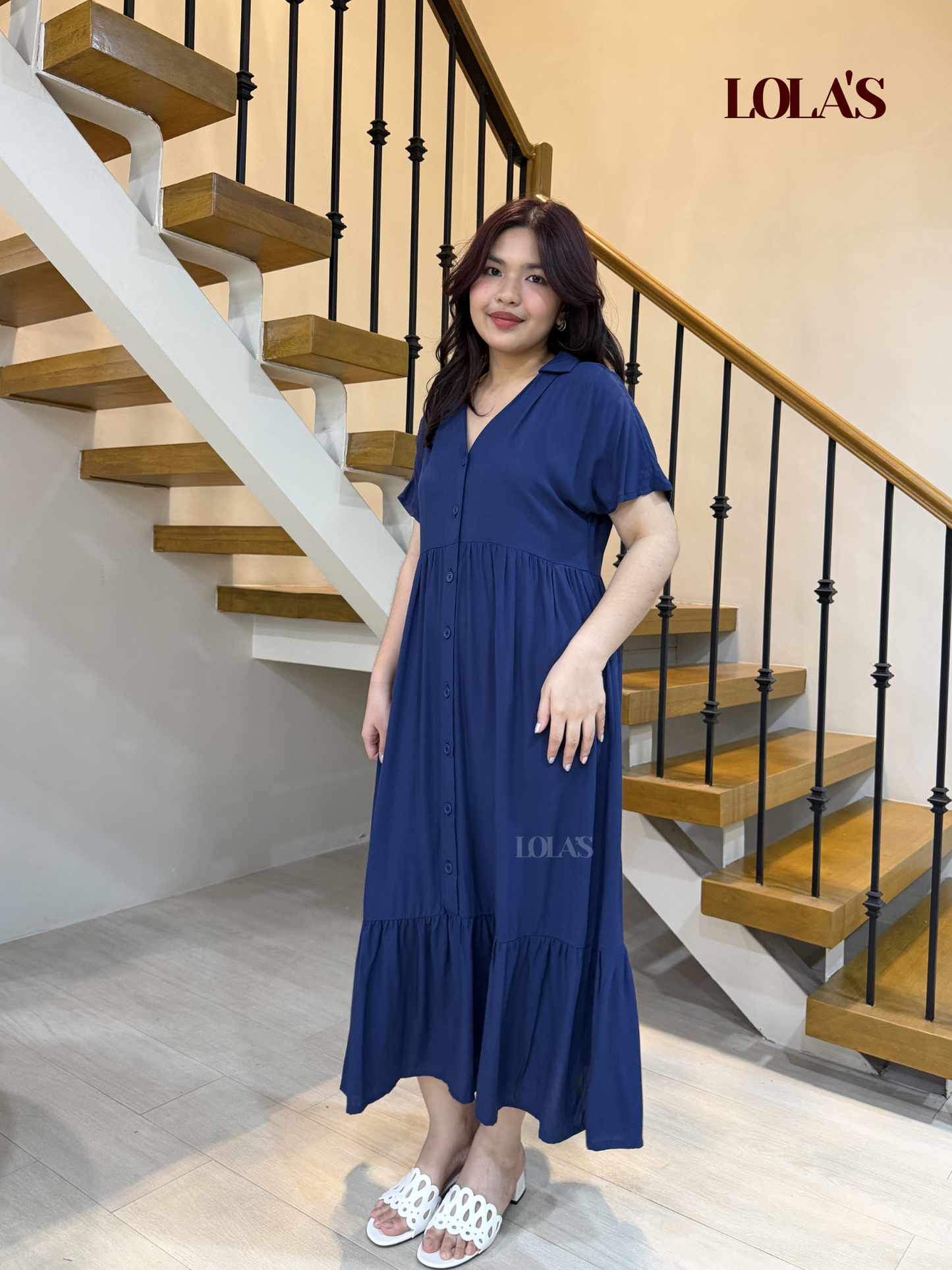 Regine Dress (Navy Blue)