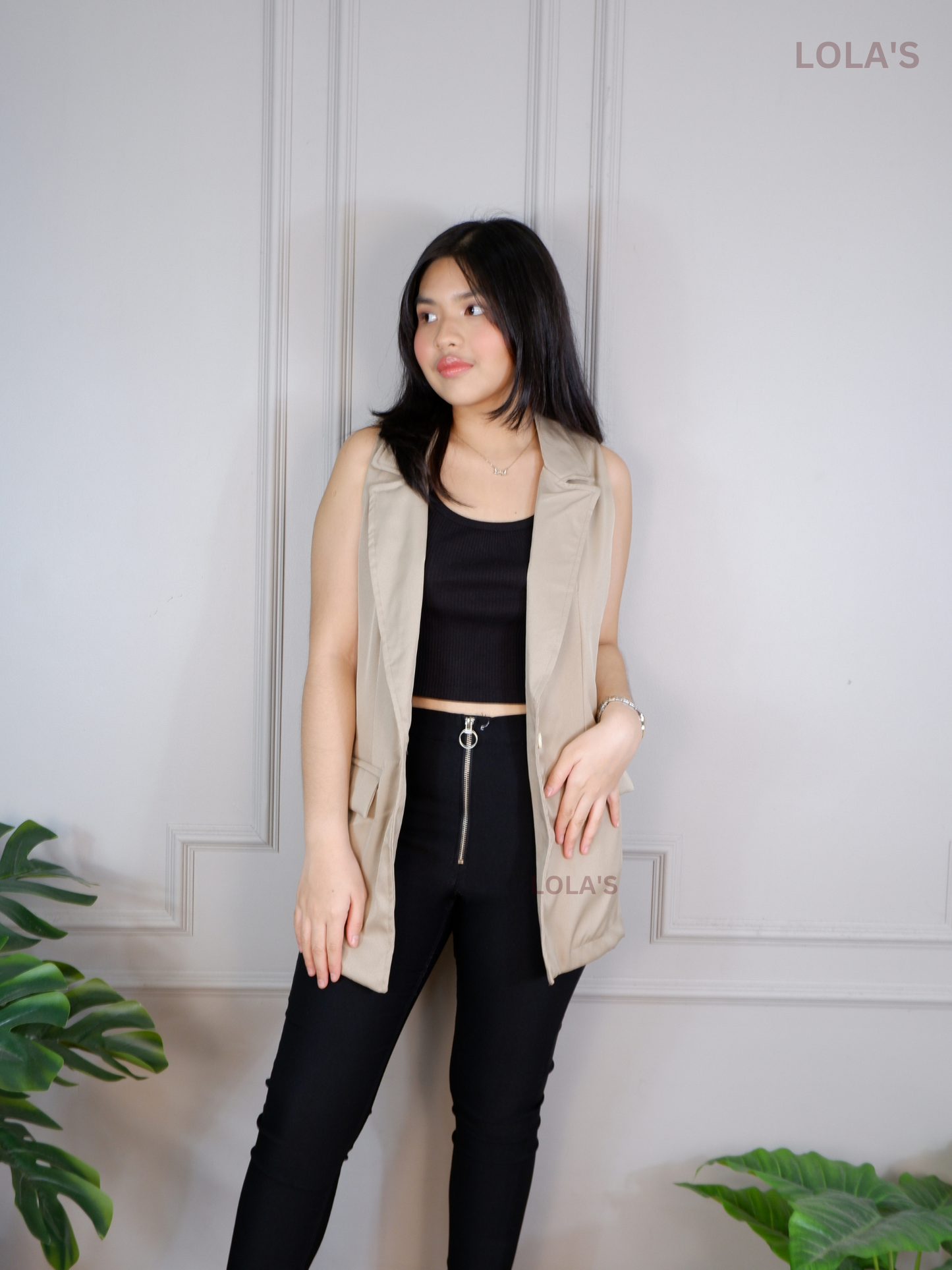 Carmilla Vest Blazer (Sand)