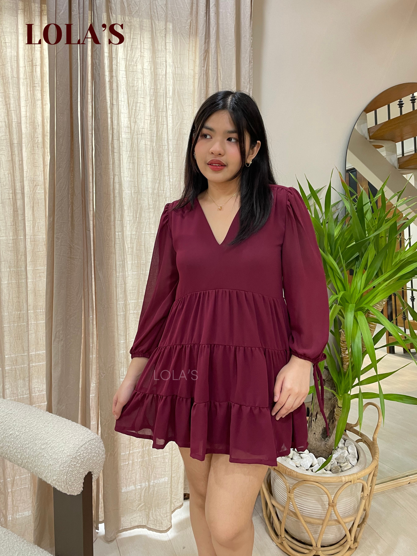 Monina Dress (Wine)