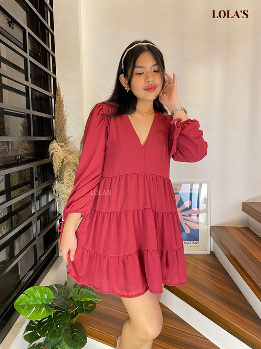 Monina Dress (Raspberry)