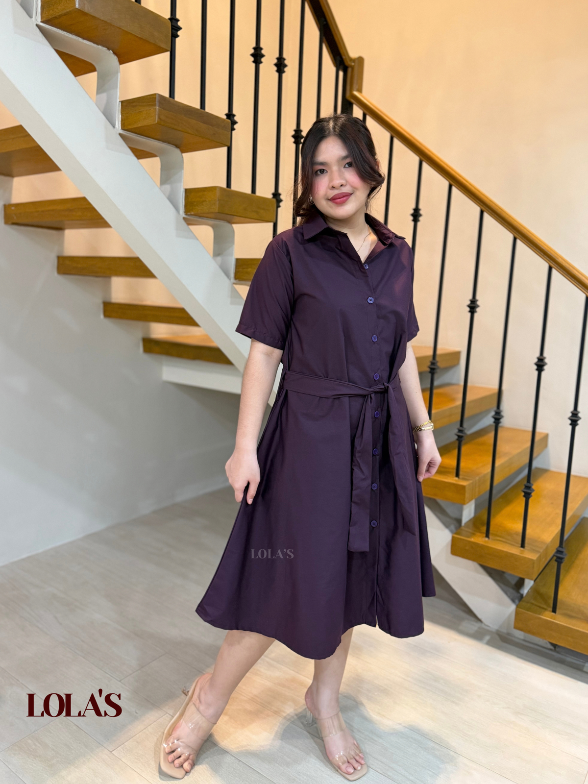 Alexa Polo Dress (Dusk Poplin)