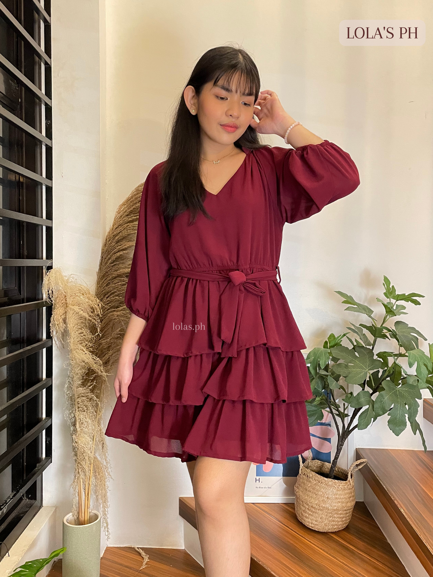 Mathilda Dress (Wine)