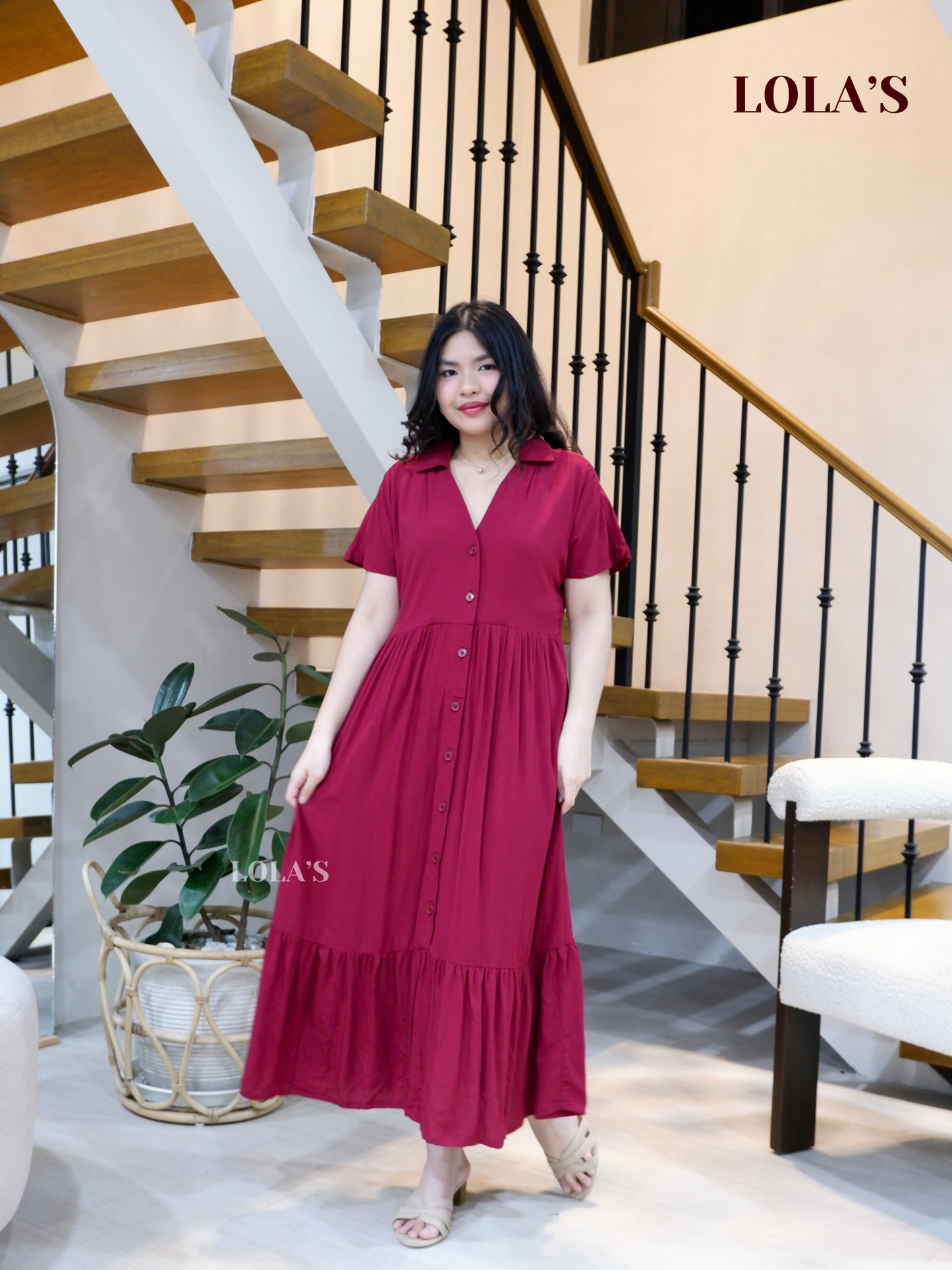 Regine Dress (Wine)
