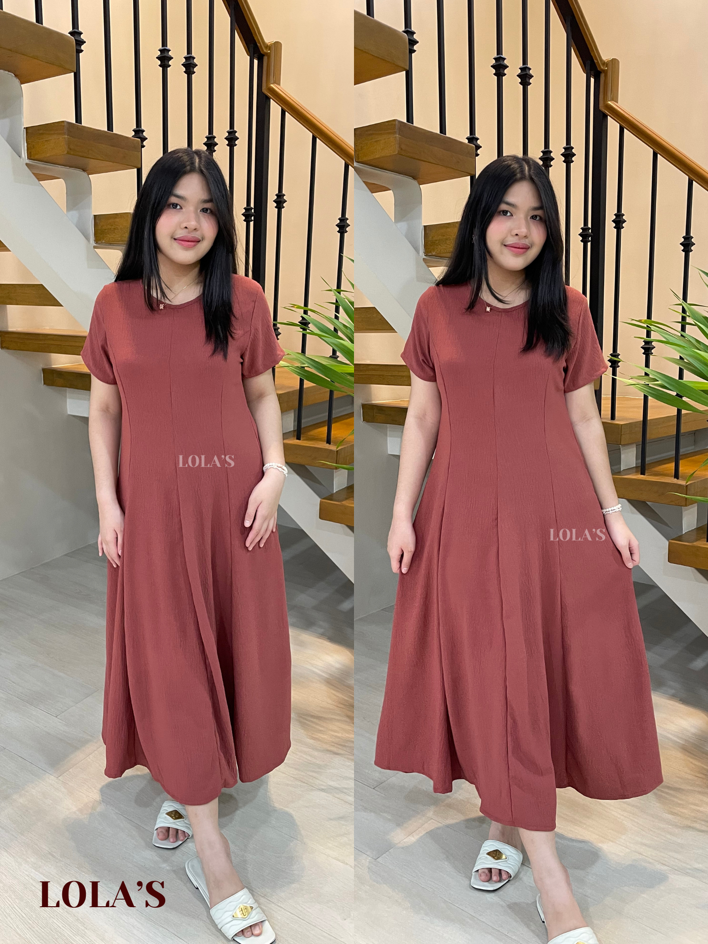 Kathleen Dress (Brick)