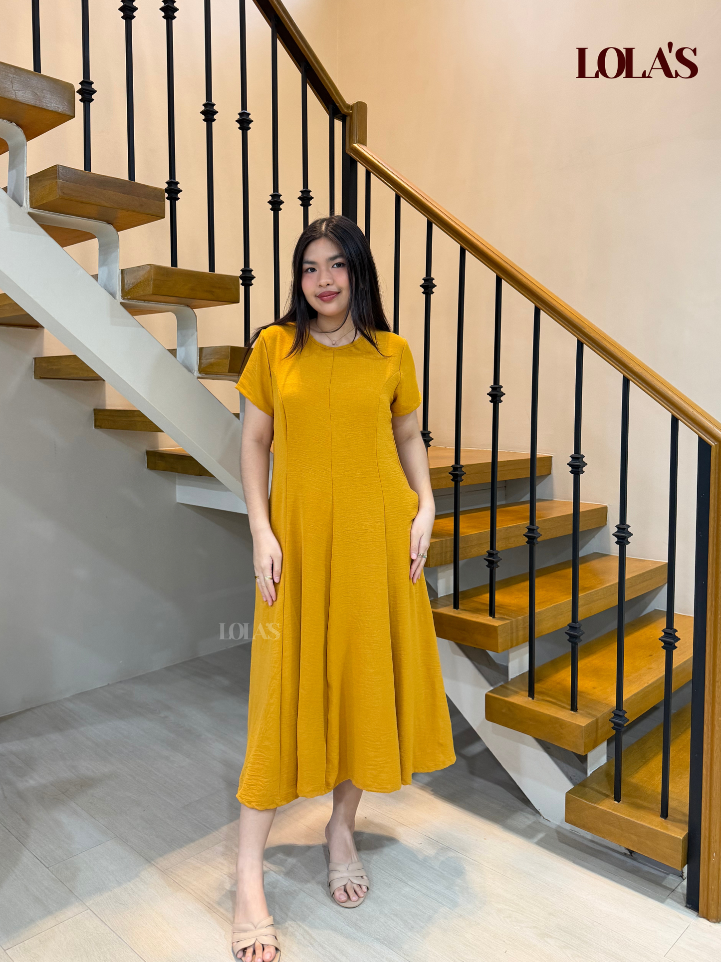 Kathleen Dress (Mustard)