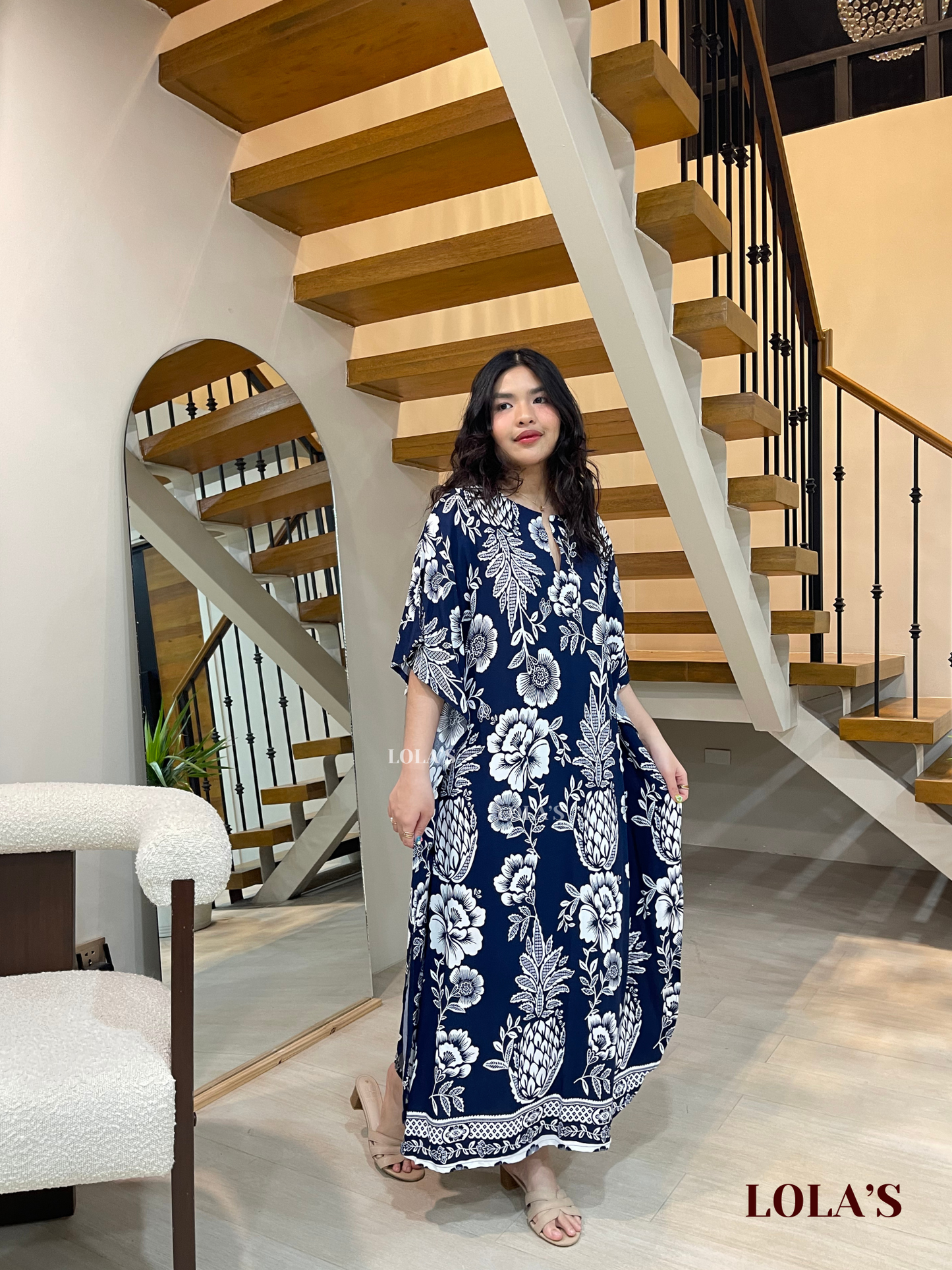 Donya Dress (Blue Tropical)