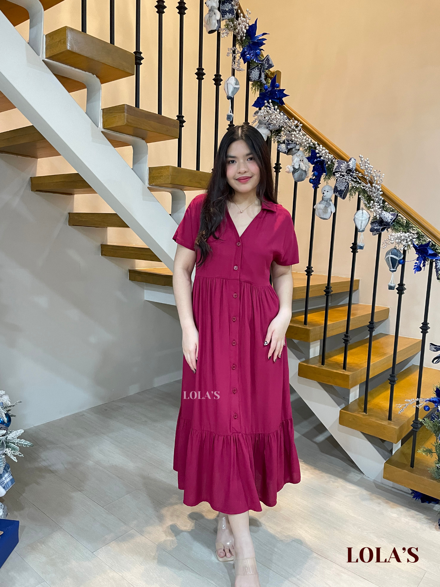 Regine Dress (Wine)