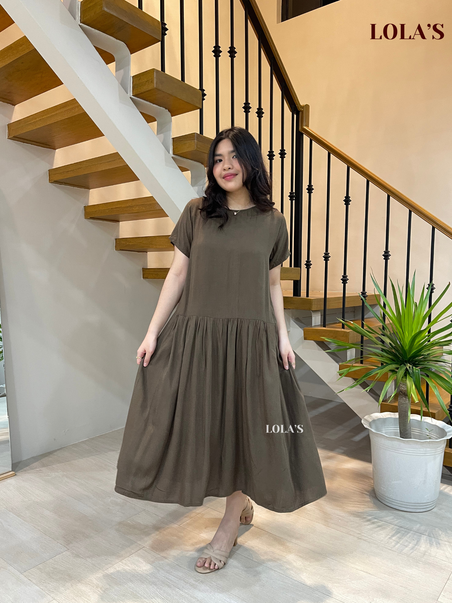 Mina Dress (Dark Taupe)