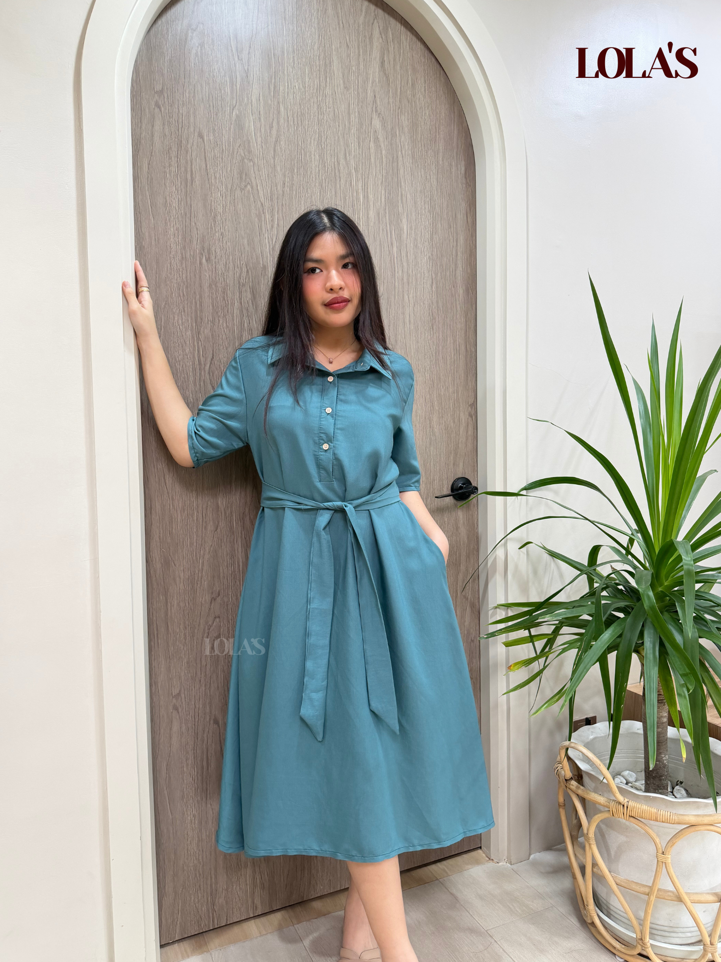 Bianca Dress (Blue Green)