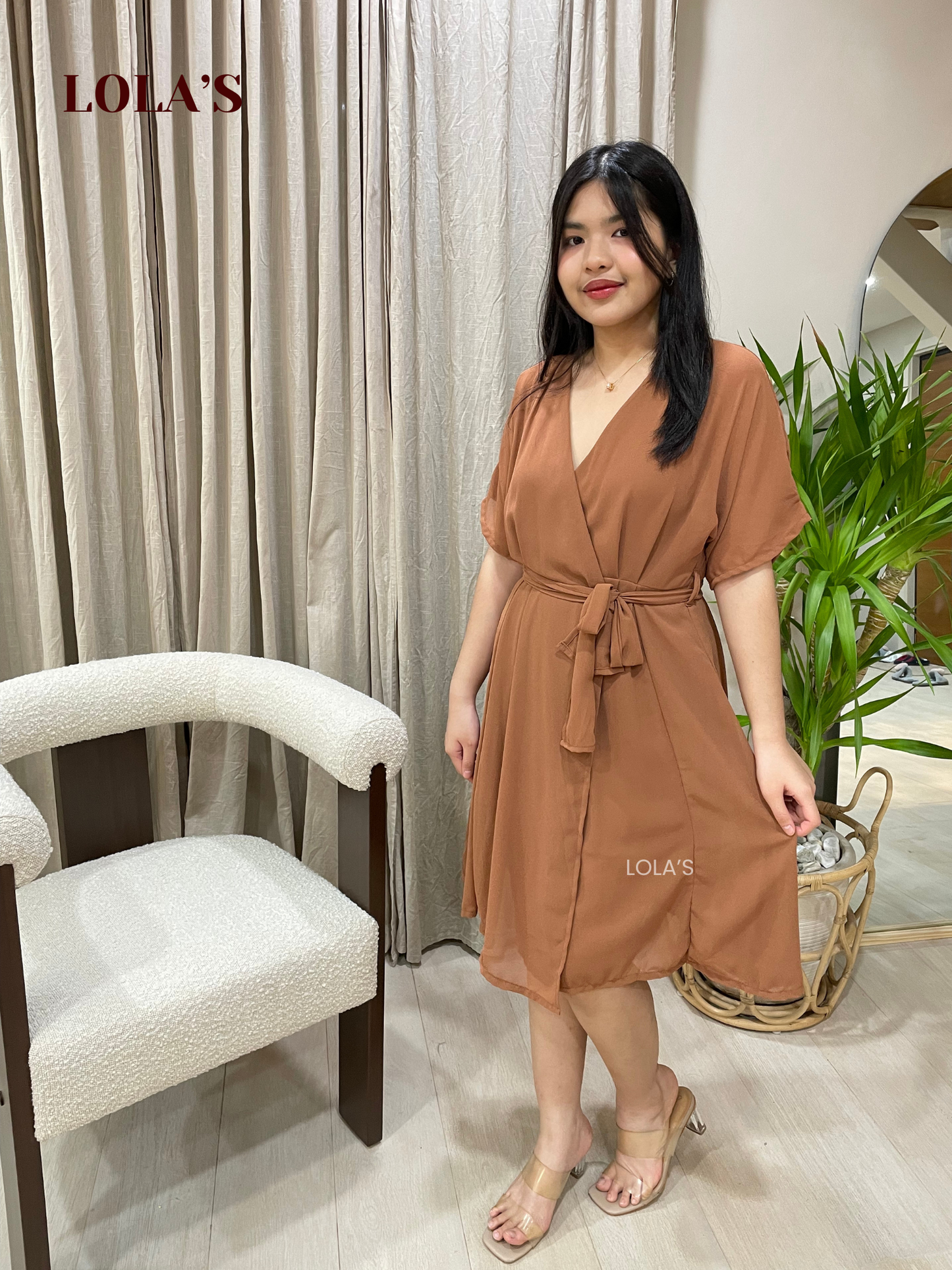 Linda Dress (Caramel)