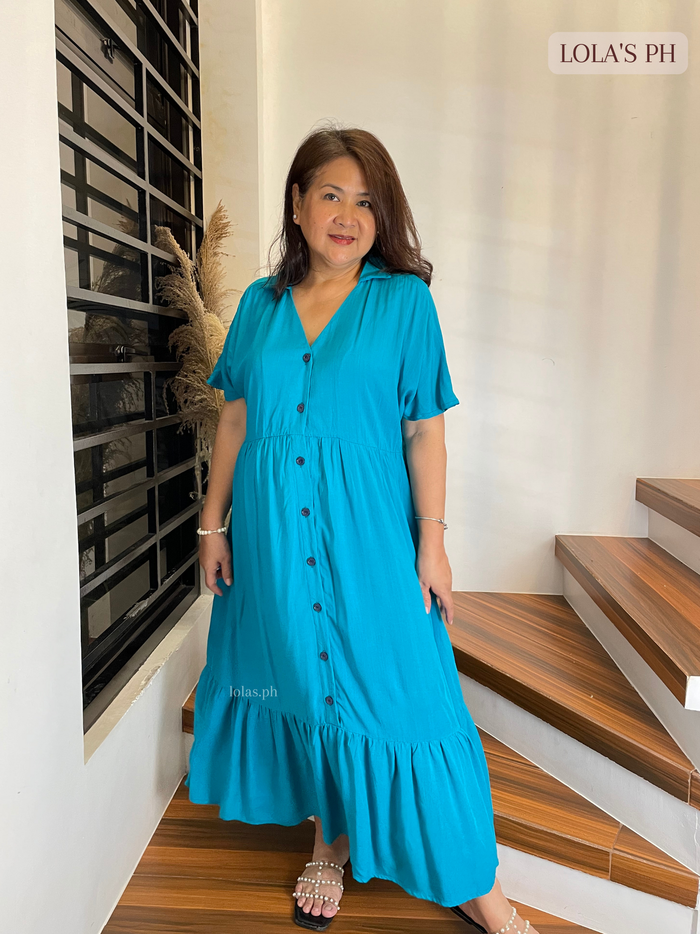 Regine Dress (Aqua)