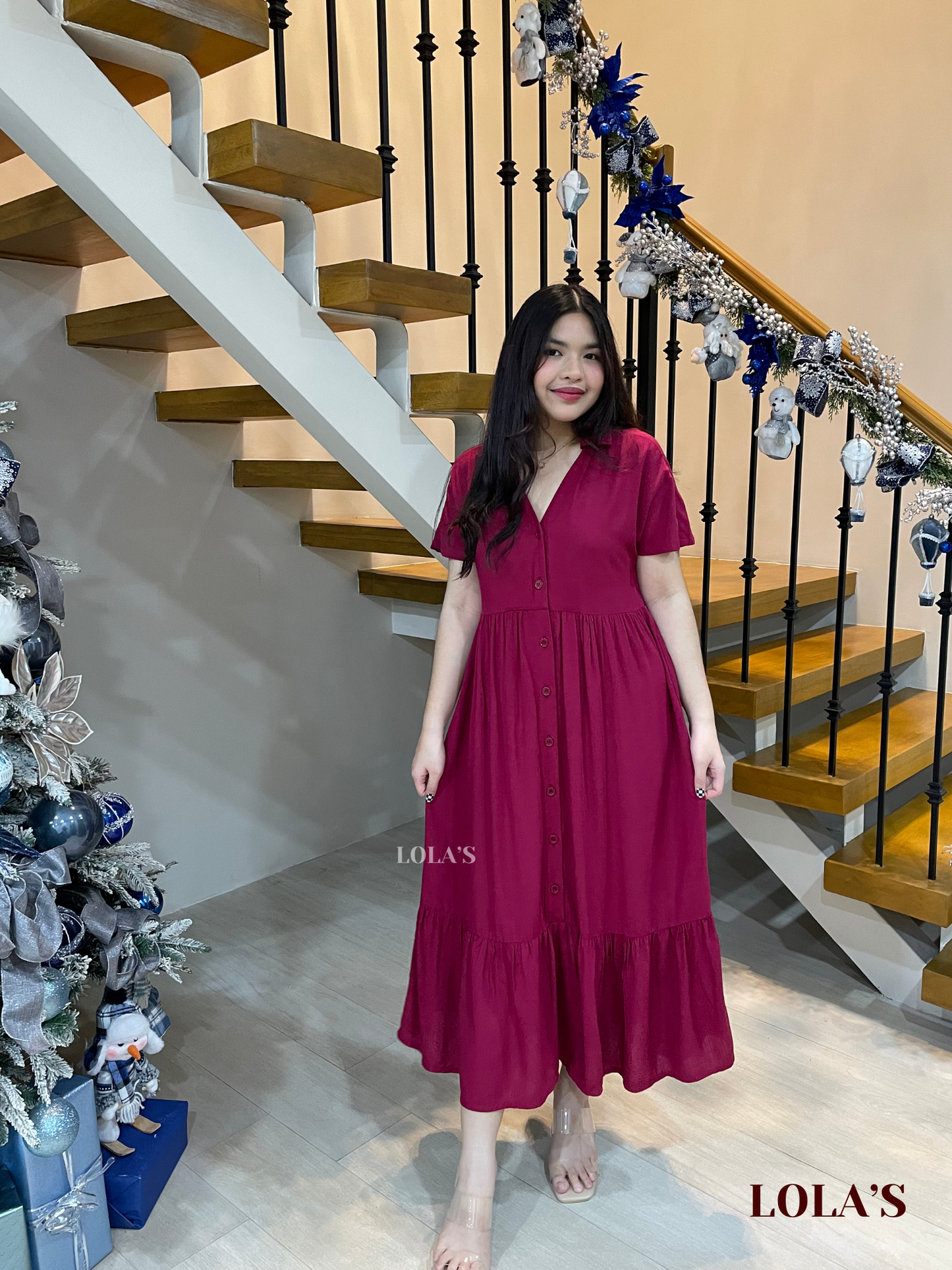 Regine Dress (Wine)