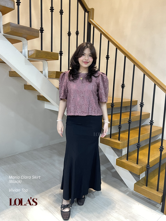 Maria Clara Skirt (Midnight Black)