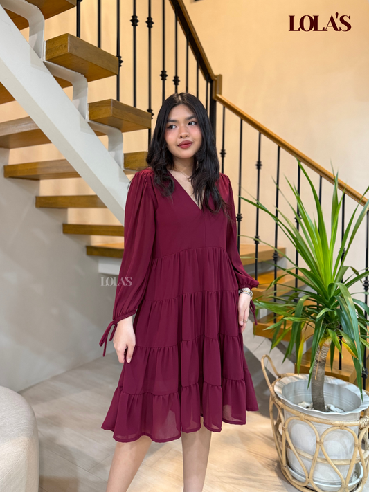 Diana Dress (Wine)