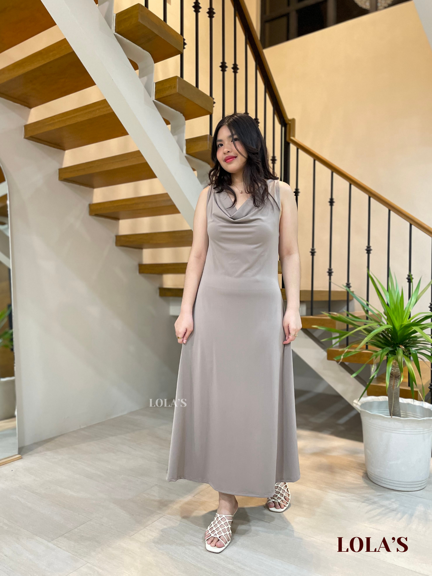 Sheena Dress (Light Taupe)