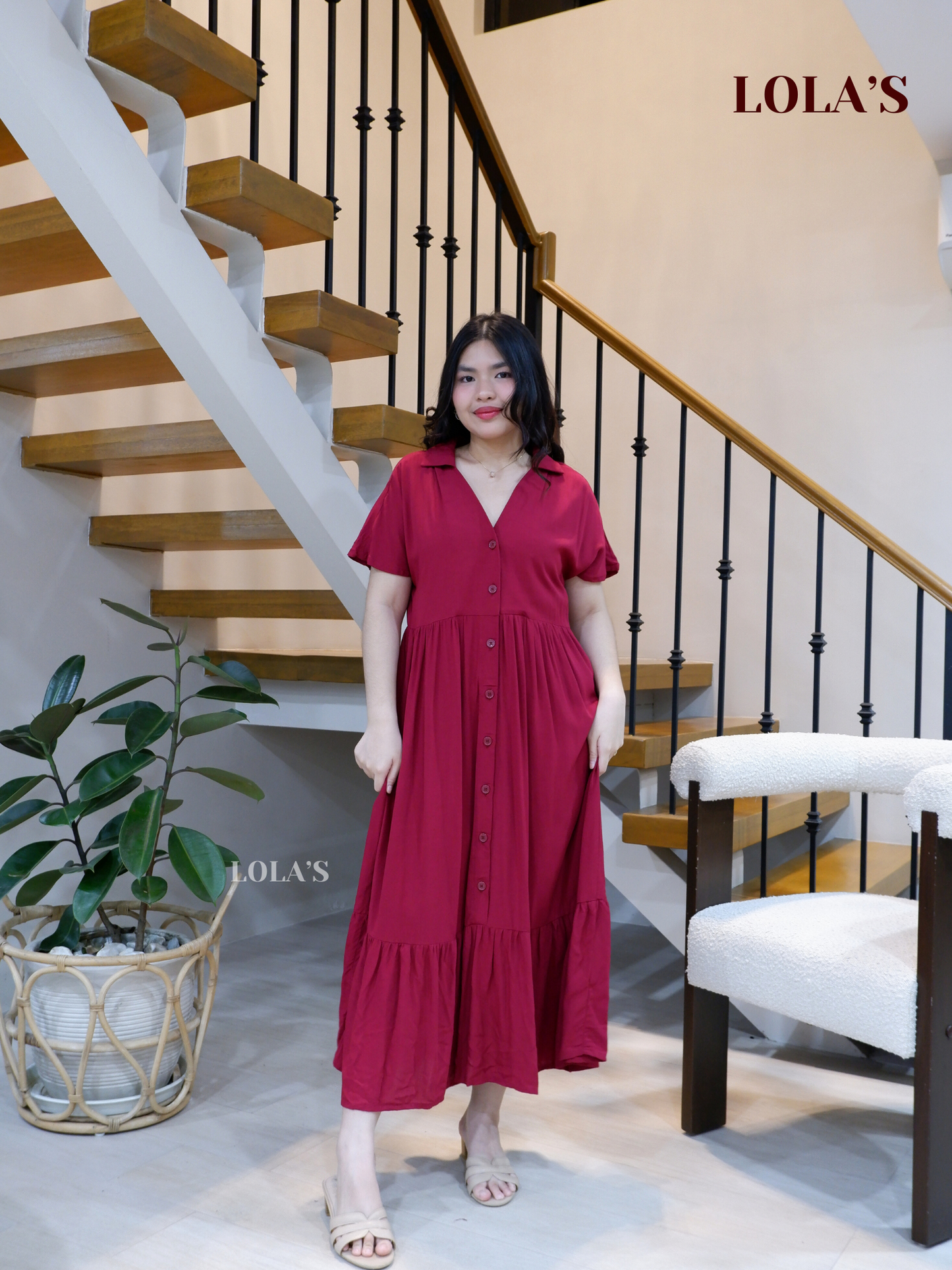 Regine Dress (Wine)