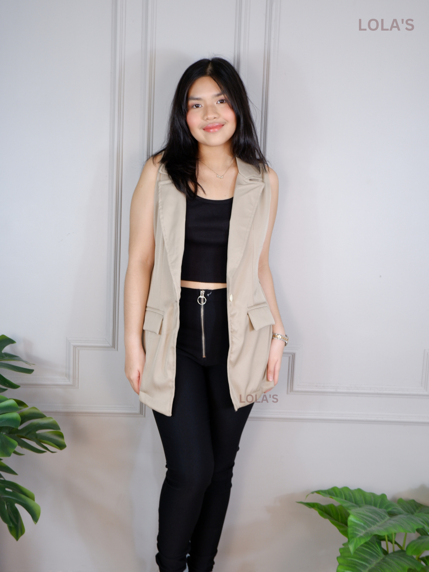 Carmilla Vest Blazer (Sand)