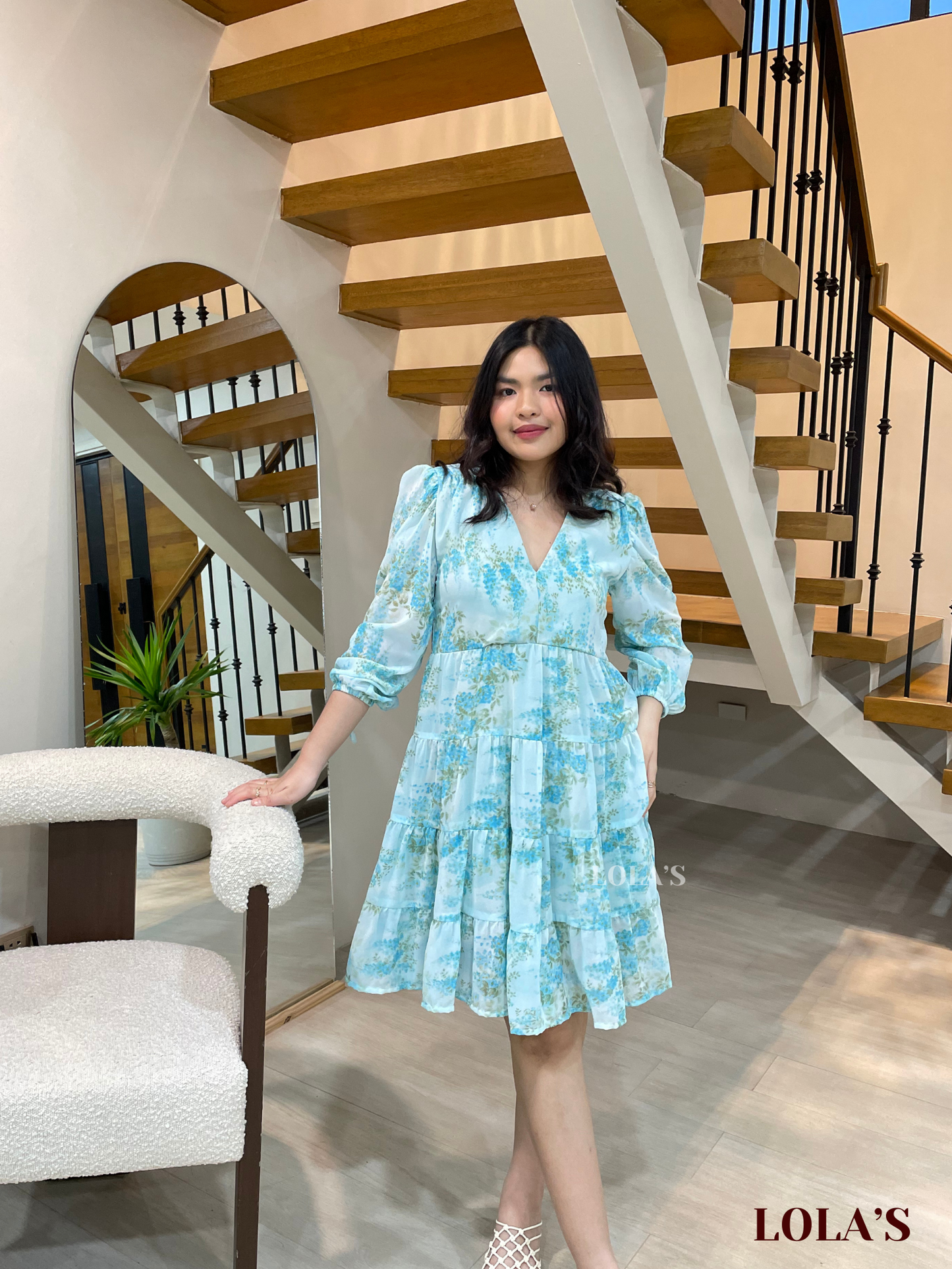 Diana Dress (Blue Hydrangea)