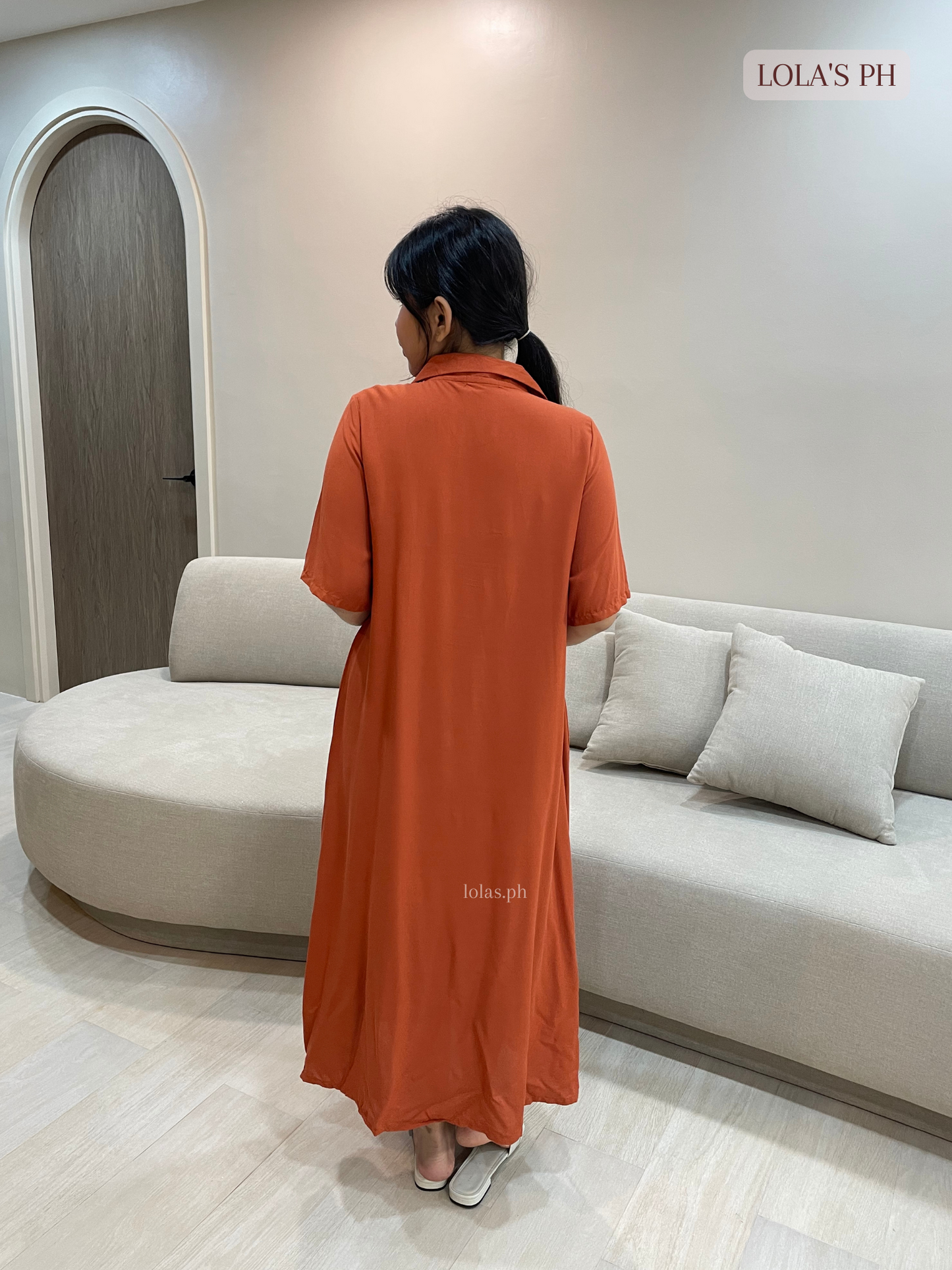 Camille Dress (Burnt Orange)