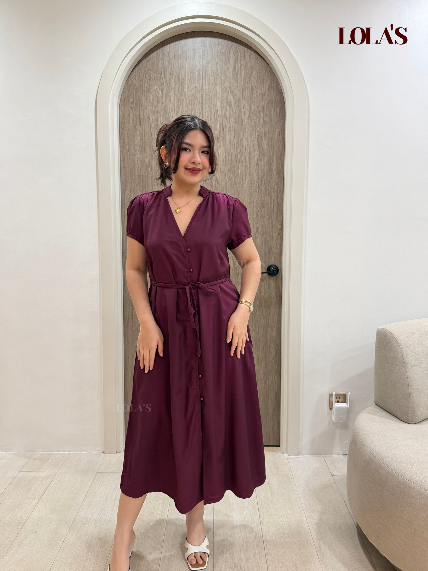 Kyle Dress (Burgundy)