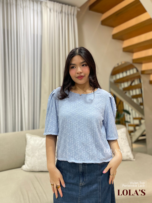 Vivian Top (Periwinkle Lace)