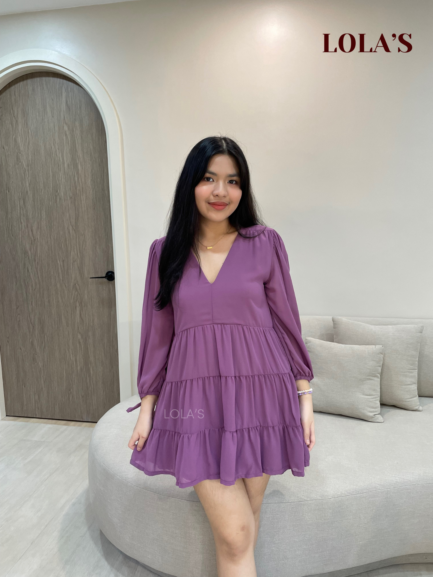 Monina Dress (Lilac)