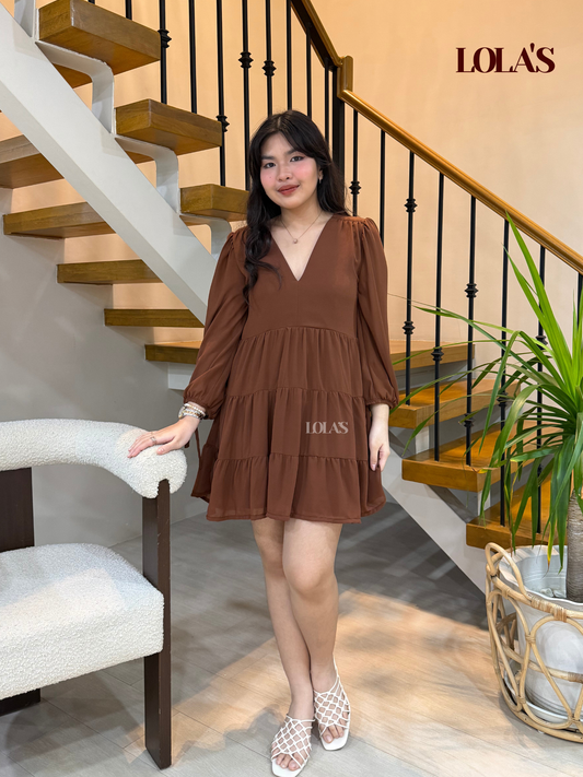 Monina Dress (Brown)