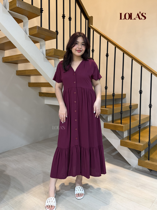 Regine Dress (Wine)