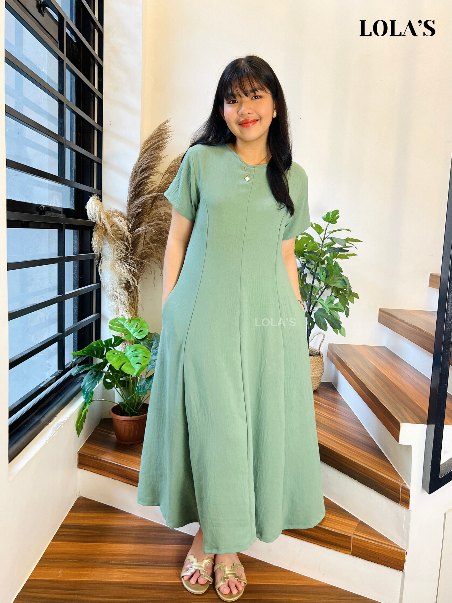 Kathleen Dress (Sage Green)