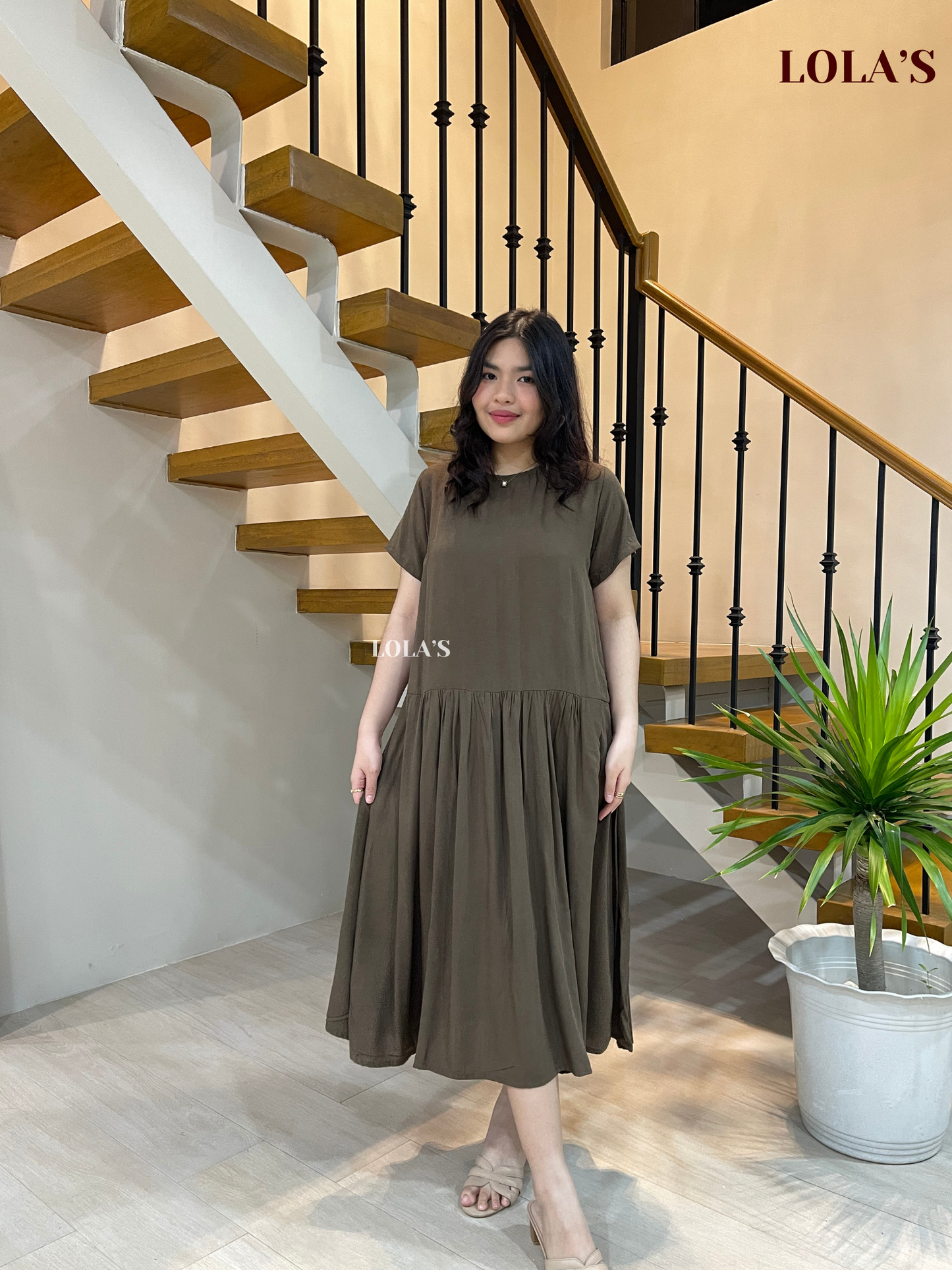 Mina Dress (Dark Taupe)