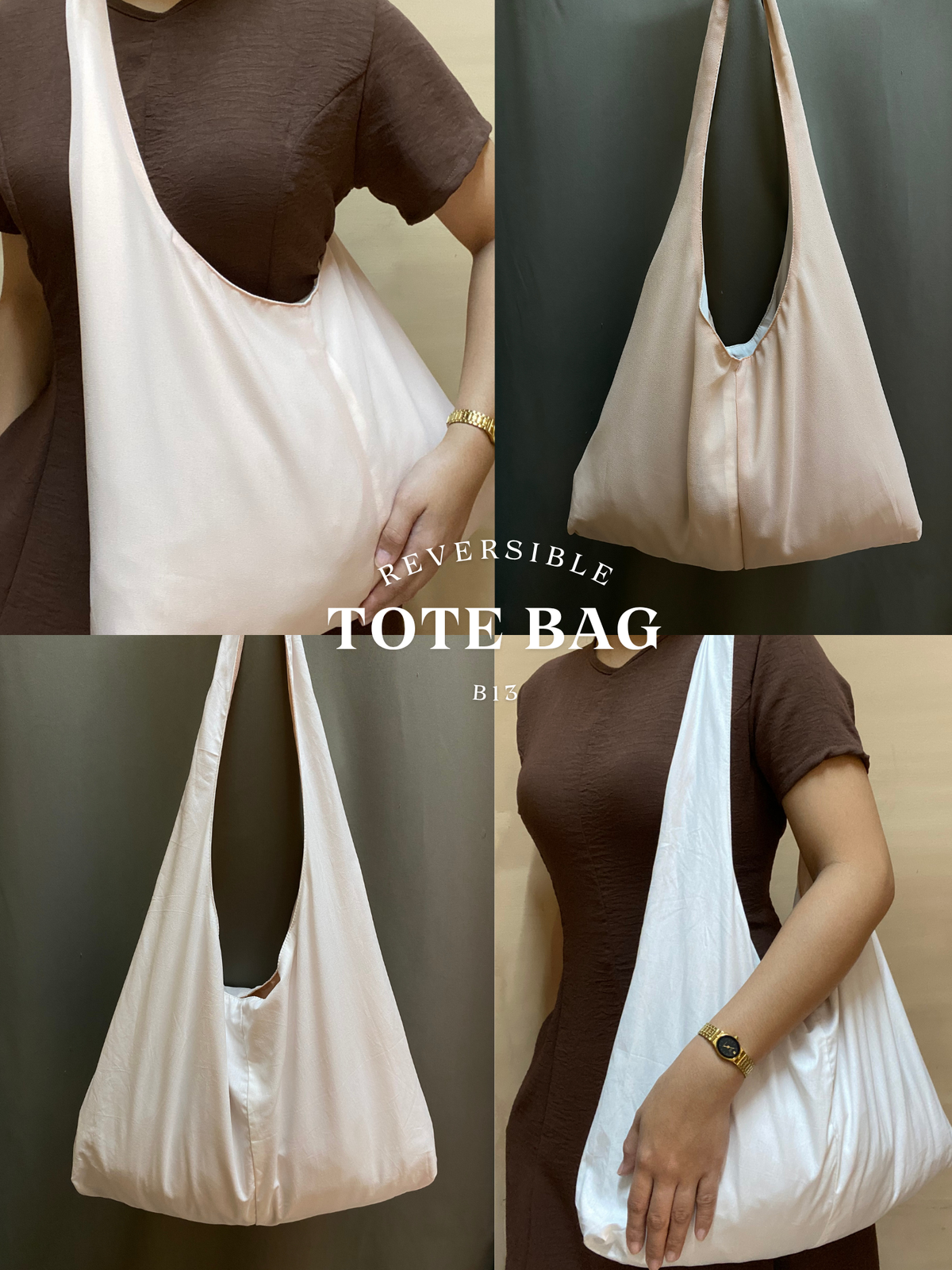 Reversible Tote Bag  (Plain | Big)