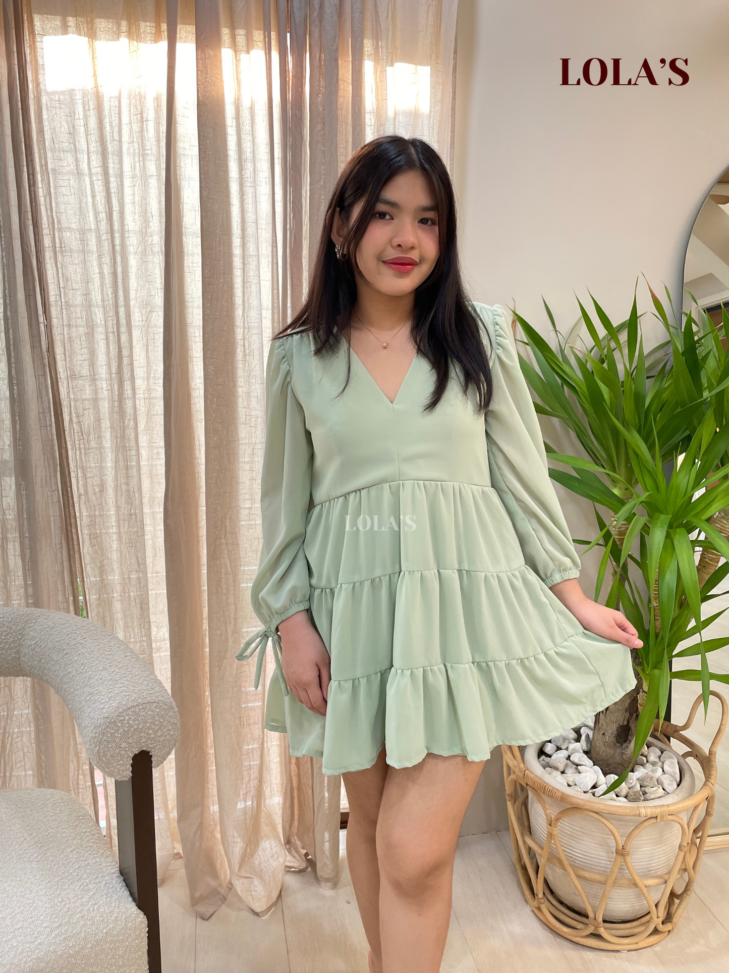 Monina Dress (Sage)