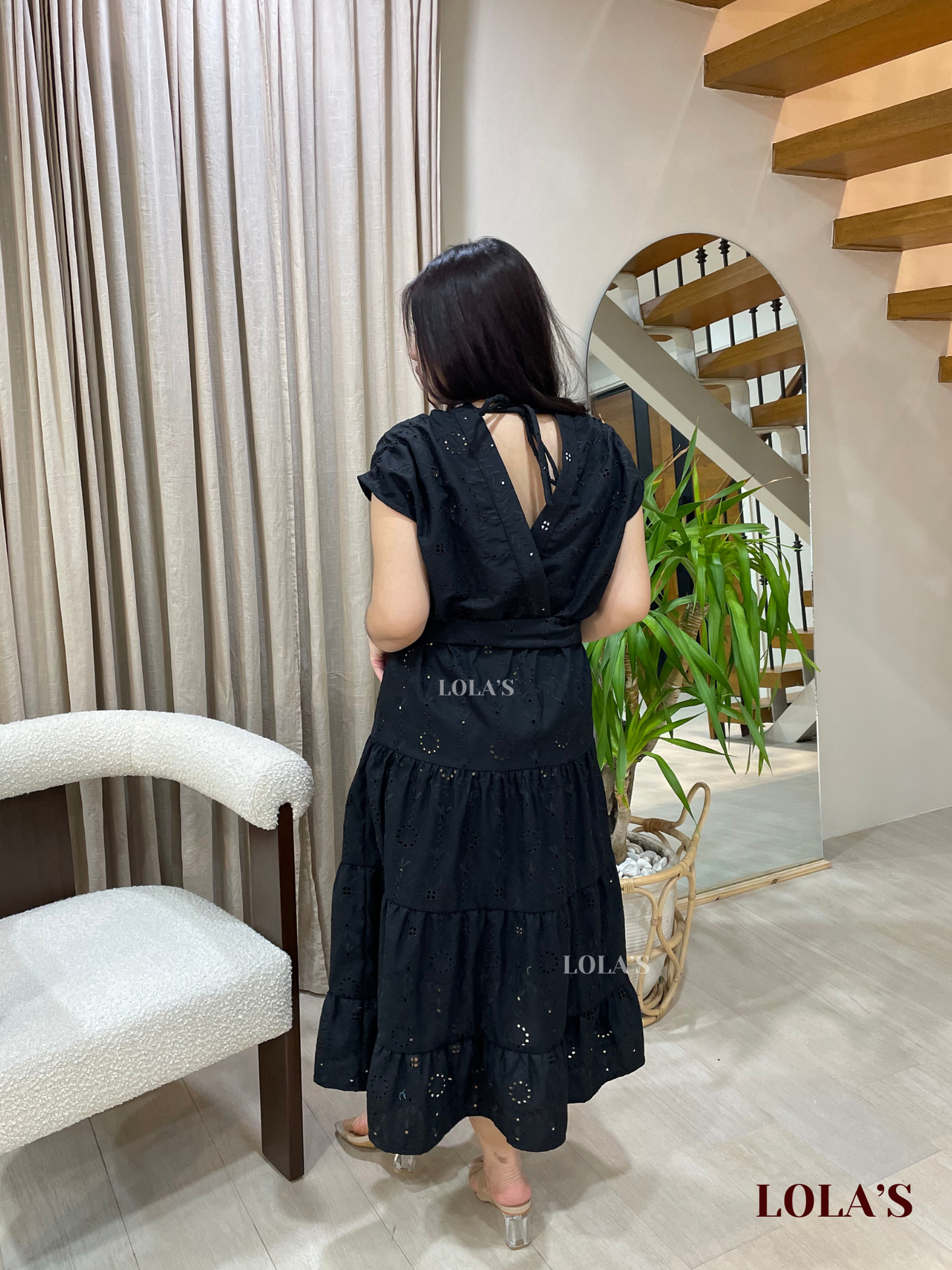 Maris Dress (Black Eyelet)