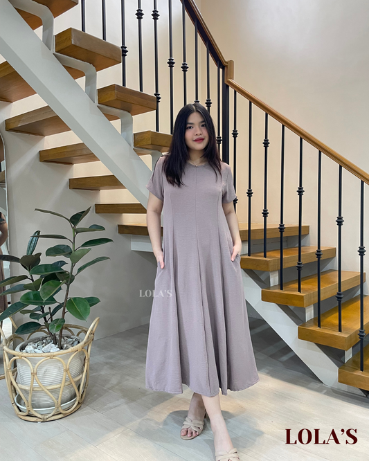 Kathleen Dress (Light Taupe)