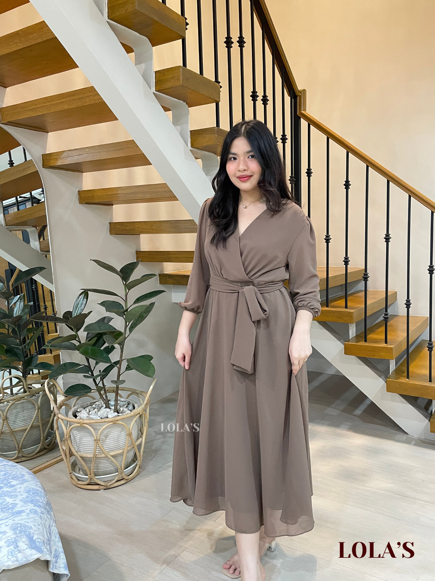Paula Dress (Taupe)